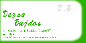 dezso bujdos business card